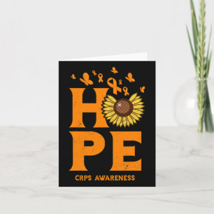 Crps Orange Hope Vintage Sunflower Awareness Card