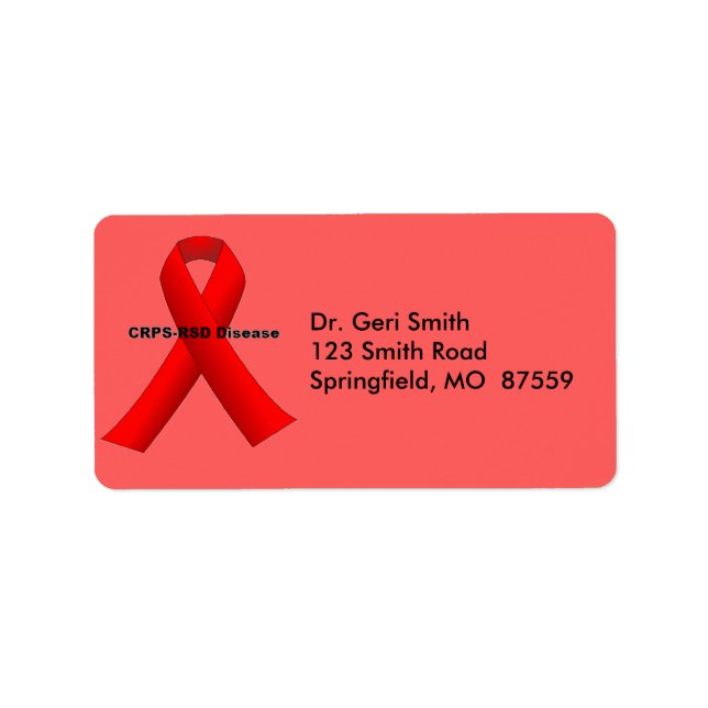 CRPS-RSD Disease Label (Front)