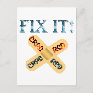 CRPS / RSD Fix It ! Band Aid X Postcard