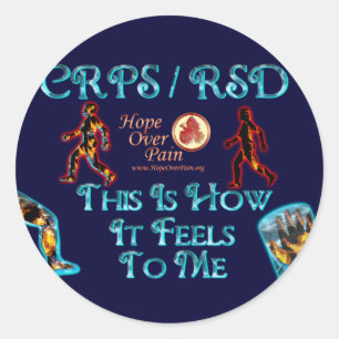CRPS RSD This Is How it Feels to Me HOP Classic Round Sticker