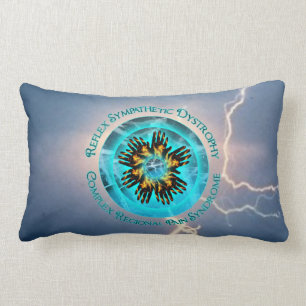 CRPS RSD This is Our World Blue Lightning Lumbar Cushion
