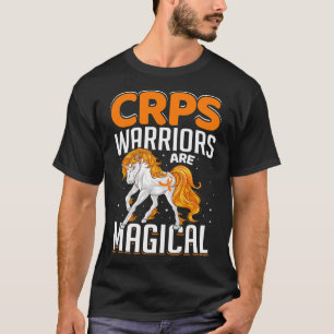 Crps Warrior Are Magical Unicorn Orange Ribbon Awa T-Shirt