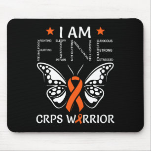Crps Warrior I Am Fine Orange Ribbon Butterfly Rsd Mouse Pad