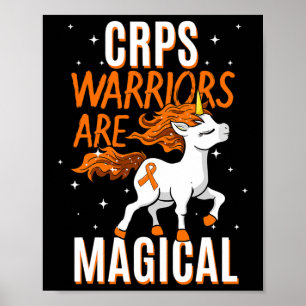 Crps Warrior Magical Unicorn Orange Ribbon Causalg Poster