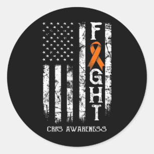 Crps Warrior Us Flag Rsd Crps Awareness  Classic Round Sticker