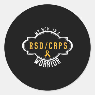 Crpsrsd Awareness Orange Ribbon Tee Gift For Mum Classic Round Sticker