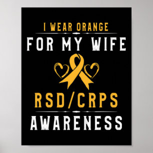 Crpsrsd Awareness Orange Ribbon Tee Gift For Wife Poster