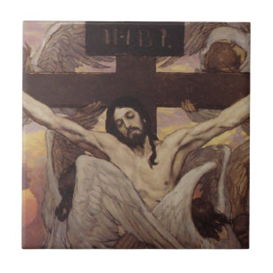 Crucified Christ Ceramic Tile