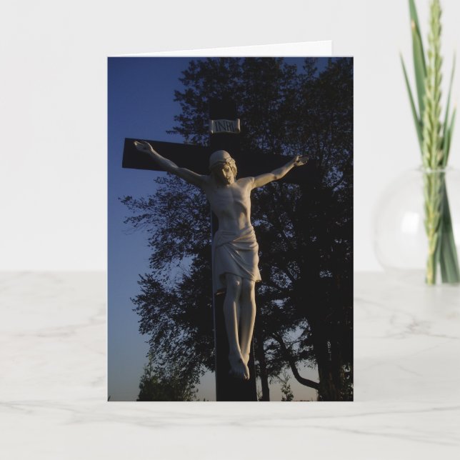 “Crucified” Sympathy Card (Front)
