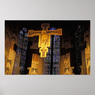 Crucifix above the High altar in the Santa Poster