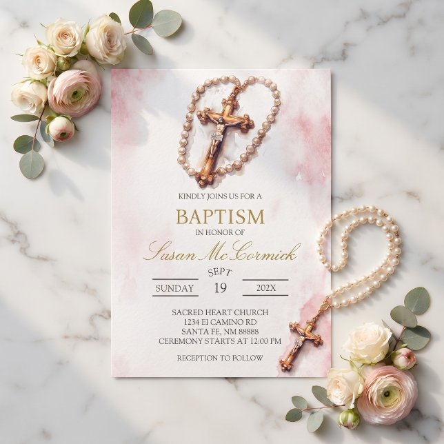 Crucifix baptism Invitation (Creator Uploaded)