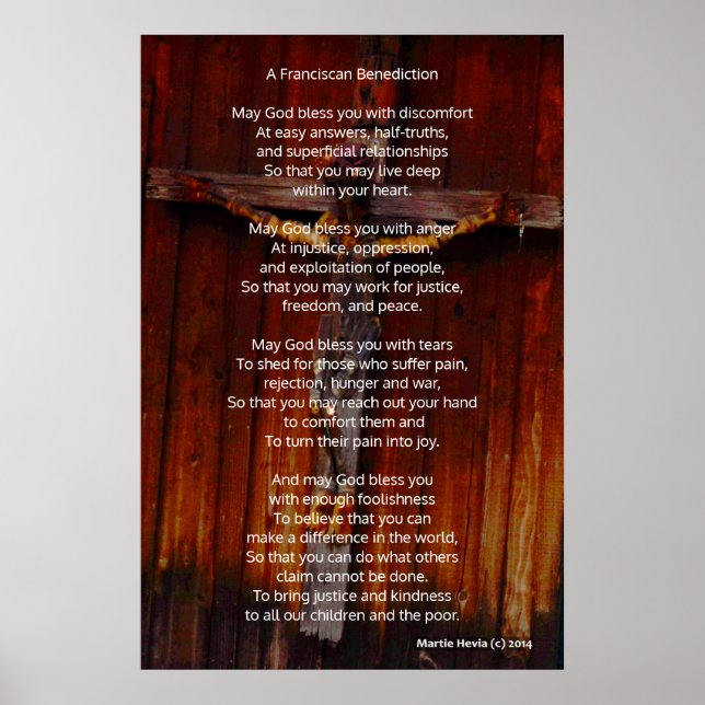 Crucifix - Franciscan Benediction Poster (Front)