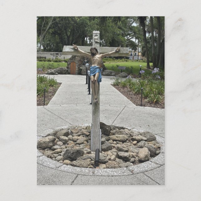 Crucifix Memorial St. Augustine Florida Postcard (Front)