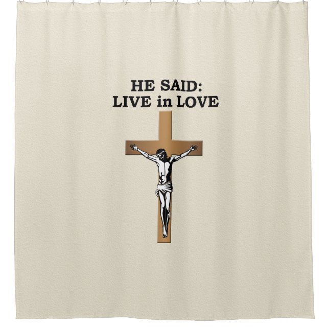 Crucifix Shower Curtain (Front)