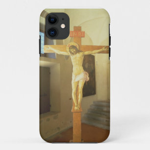 Crucifix (tempera on wood) iPhone 11 case