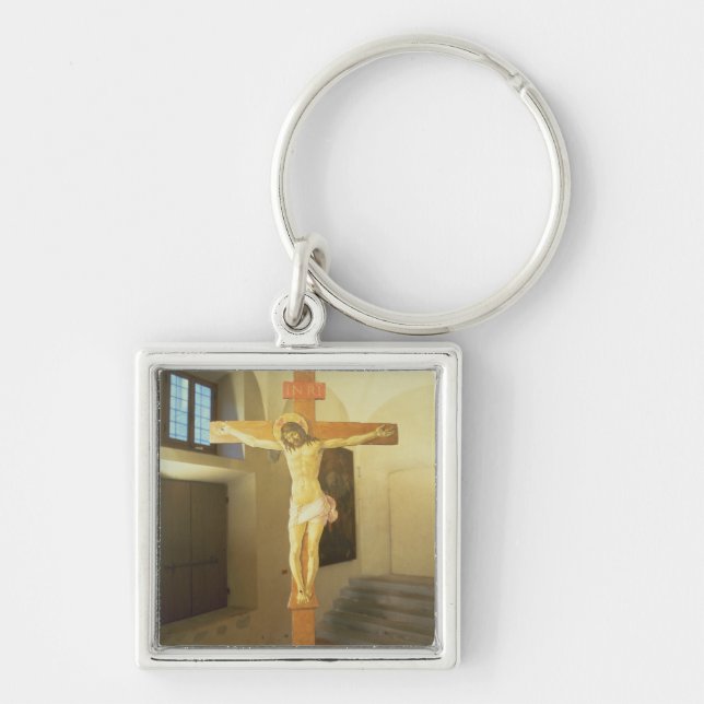 Crucifix (tempera on wood) key ring (Front)