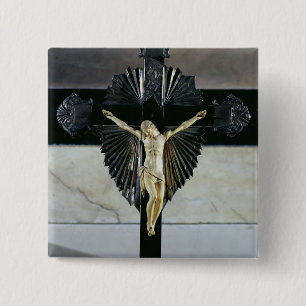 Crucifixion, 17th century (ivory) 15 cm square badge