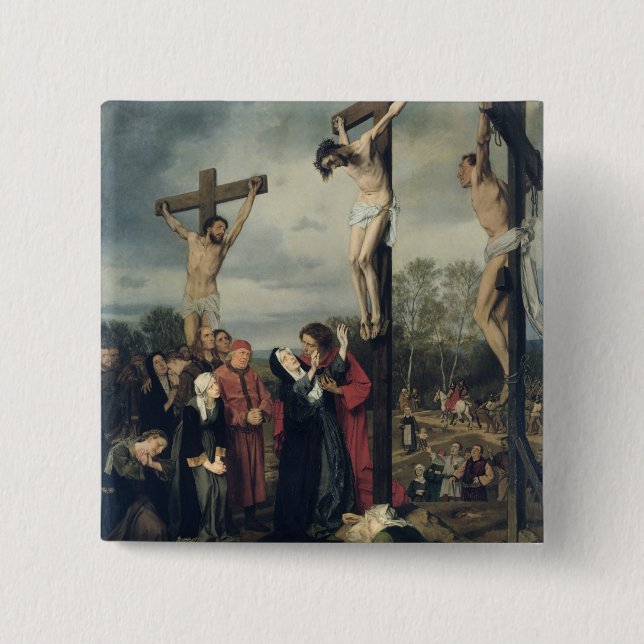 Crucifixion, 1873 15 cm square badge (Front)