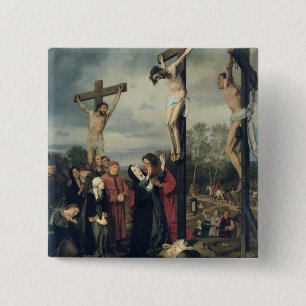 Crucifixion, 1873 15 cm square badge
