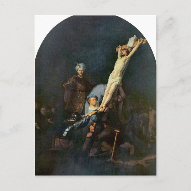 Crucifixion 2 by Rembrandt Harmenszoon van Rijn Postcard (Front)