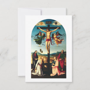 Crucifixion by Raphael Holy Card Pater Noster