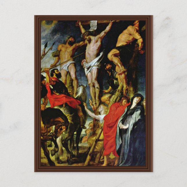 Crucifixion By Rubens Peter Paul (Best Quality) Postcard (Front)