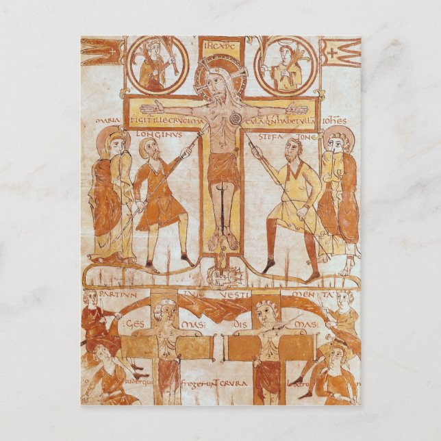 Crucifixion & Division of  Clothes of the Postcard (Front)