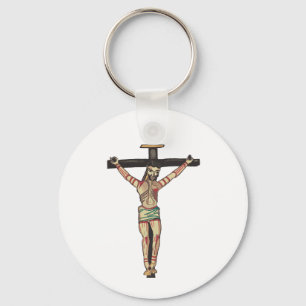  Crucifixion Jesus Christ Cross Watercolor art   Key Ring