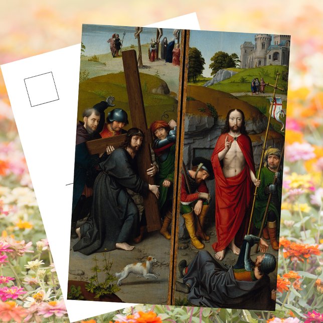 Crucifixion Lent Resurrection Jesus Christ Easter  Holiday Postcard (Religious Christian Catholic Crucifixion Lent Resurrection Jesus Christ Easter Holiday Postcard)