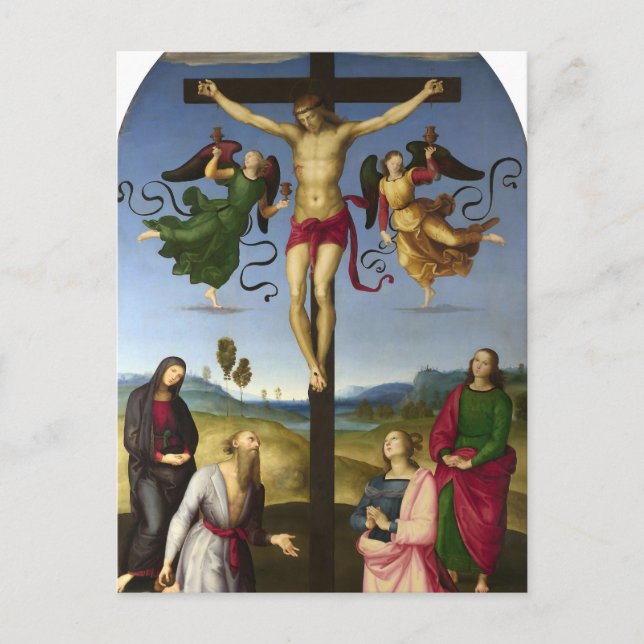 Crucifixion of Jesus by Raphael Postcard (Front)