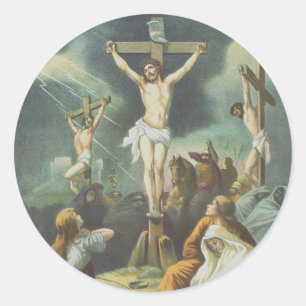 Crucifixion of Jesus Christ Classic Round Sticker