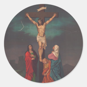 Crucifixion of Jesus Christ Classic Round Sticker