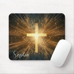 Crucifixion Of Jesus Glow Jesus Light Custom Name Mouse Pad