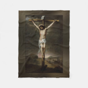 Crucifixion of Jesus Small Fleece Blanket
