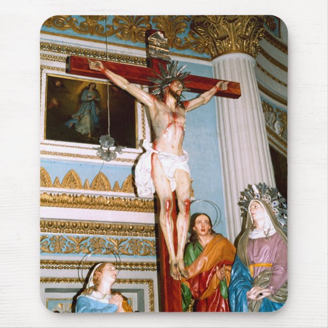Crucifixion religious mouse pad (Front)