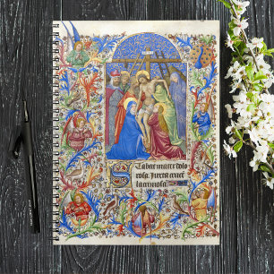 Crucifixion Virgin Mary Lent Good Friday Religious Notebook