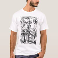 Crucifixion with Four Angels, mediaeval engraving