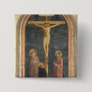 Crucifixion with the Virgin, SS. John the Evangeli 15 Cm Square Badge