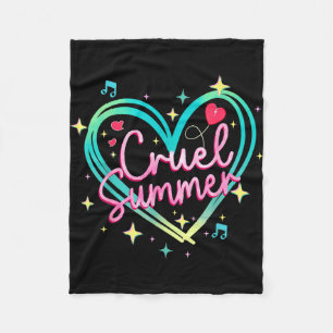 Cruel summer funny cute retro vintage 70s 80s fleece blanket