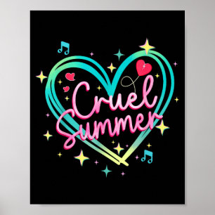 Cruel summer funny cute retro vintage 70s 80s poster