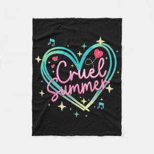 Cruel Summer Funny Cute Retro Vintage 70s 80s Wome Fleece Blanket