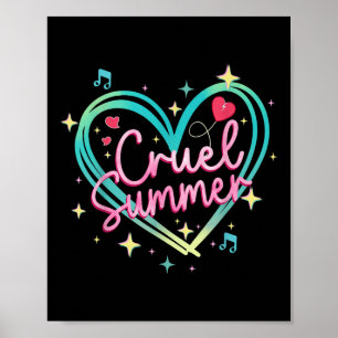 Cruel Summer Funny Cute Retro Vintage 70s 80s Wome Poster