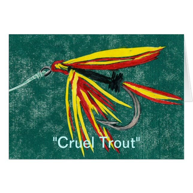 "Cruel Trout" Greeting Card (Front Horizontal)