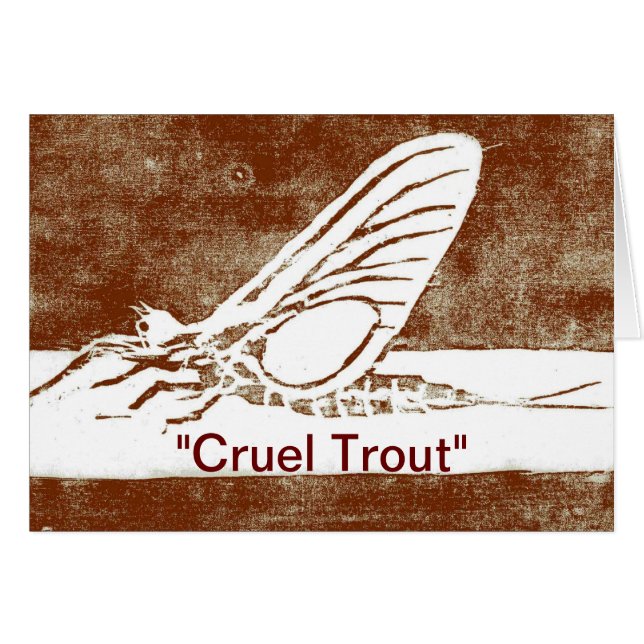 "Cruel Trout" Greeting Card (Front Horizontal)