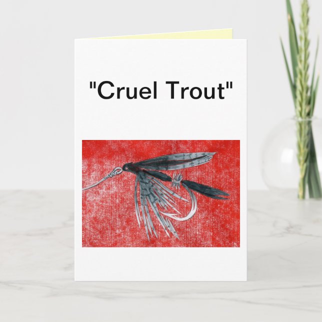 "Cruel Trout" Greeting Card "Black Gnat" (Front)