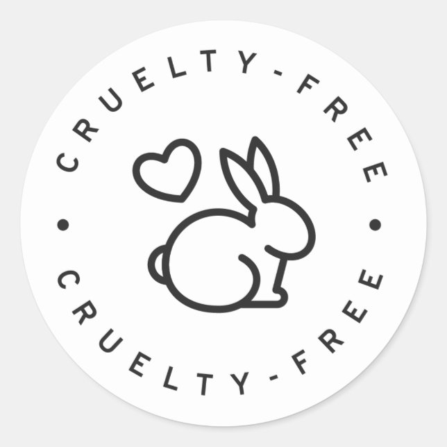 cruelty-free classic round sticker (Front)