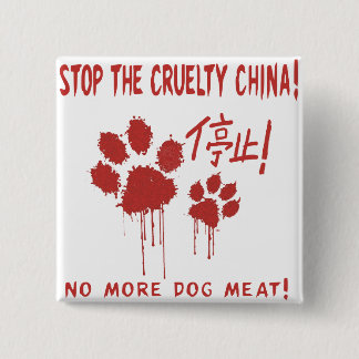 "Cruelty Free For Our Friends" Button:China 15 Cm Square Badge