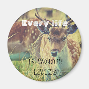 Cruelty free magnet with deer, vegan