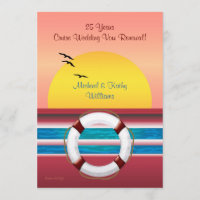 Cruise Anniversary Vow Renewal - Sunset Invite