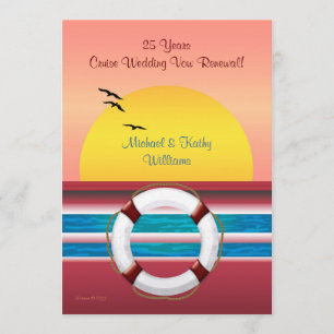 Cruise Anniversary Vow Renewal - Sunset Invite